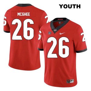 Youth Georgia Bulldogs NCAA #26 Tyrique McGhee Nike Stitched Red Legend Authentic College Football Jersey NPI3854CK